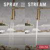 imageDelta Rhett Pro Style Commercial Kitchen Faucet with Pull Down Sprayer Brushed Nickel Single Hole Kitchen Sink Faucet Single Handle Stainless 18829SSDSTChampagne Bronze