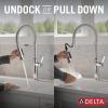 imageDelta Rhett Pro Style Commercial Kitchen Faucet with Pull Down Sprayer Brushed Nickel Single Hole Kitchen Sink Faucet Single Handle Stainless 18829SSDSTChrome
