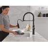 imageDelta Rhett Pro Style Commercial Kitchen Faucet with Pull Down Sprayer Brushed Nickel Single Hole Kitchen Sink Faucet Single Handle Stainless 18829SSDSTMatte Black