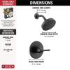 imageDelta T14235 Saylor Monitor 14 Series Single Function Pressure Balanced Shower Only  Less RoughIn Valve  Matte BlackMatte Black