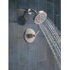 imageDelta T14235 Saylor Monitor 14 Series Single Function Pressure Balanced Shower Only  Less RoughIn Valve  Matte BlackStainless