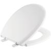 imageDELTA FAUCET Rubber Limited 801902WH Sanborne Round Front SlowClose Toilet Seat with Nonslip Seat Bumpers White