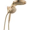imageDelta 6Setting HydroRain Premium 2in1 Dual Shower Head with ProClean Spray Gold High Pressure Shower Head with Handheld Spray 175 GPM Flow Rate Lumicoat Champagne Bronze 56000CZPRLumicoat Champagne Bronze