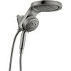 imageDelta 6Setting HydroRain Premium 2in1 Dual Shower Head with ProClean Spray Gold High Pressure Shower Head with Handheld Spray 175 GPM Flow Rate Lumicoat Champagne Bronze 56000CZPRLumicoat Black Stainless