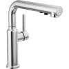 imageDelta Daneri Brushed Gold Kitchen Faucet with PullOut Sprayer Modern Single Hole Kitchen Sink Faucet Single Handle Champagne Bronze 16879CZDSTChrome