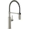 imageDelta Faucet Antoni Black Kitchen with Pull Down Sprayer Commercial Style Sink Faucet Faucets for Sinks SingleHandle Magnetic Docking Spray Head 18803BLDST Matte BlackSpotshield Stainless