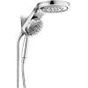 imageDelta Faucet HydroRain 5Spray H2Okinetic Dual Shower Head with Handheld Spray Black Shower Head with Hose Handheld Shower Heads Detachable Shower Head 175 GPM Flow Rate Matte Black 58680BLChrome