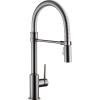 imageDelta Faucet Trinsic Pro SingleHandle Spring Spout Touch Kitchen Sink Faucet with Pull Down Sprayer Touch2O Technology and Magnetic Docking Spray Head Chrome 9659TDSTBlack Stainless