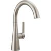 imageDelta Modern Brushed Nickel Single Hole Bar Sink Faucet Single Handle Prep Sink Faucet SpotShield Stainless 14882LFSP