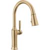 imageDelta Renaldi Kitchen Faucet with Pull Down Sprayer Brushed Nickel Kitchen Sink Faucet Delta ProClean Lumicoat Champagne Bronze 9184TLCZPRDSTLumicoat Champagne Bronze