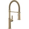 imageDelta Rhett Pro Style Commercial Kitchen Faucet with Pull Down Sprayer Brushed Nickel Single Hole Kitchen Sink Faucet Single Handle Stainless 18829SSDSTChampagne Bronze