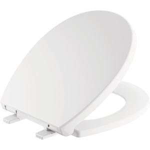 imageDELTA FAUCET 800903WH Morgan Round Front Standard Close Toilet Seat with Nonslip Seat Bumpers WhiteTransitional