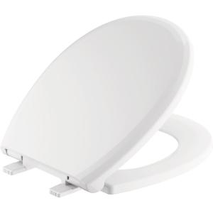 imageDELTA FAUCET Rubber Limited 801902WH Sanborne Round Front SlowClose Toilet Seat with Nonslip Seat Bumpers White