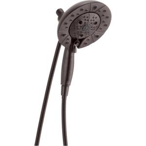 imageDelta 58480RBPK H2Okinetic In2ition 5Setting TwoinOne Hand Held Shower Head 175 GPM Water Flow Venetian BronzeVenetian Bronze