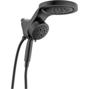 imageDelta 6Setting HydroRain Premium 2in1 Dual Shower Head with ProClean Spray Gold High Pressure Shower Head with Handheld Spray 175 GPM Flow Rate Lumicoat Champagne Bronze 56000CZPRMatte Black