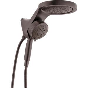 imageDelta 6Setting HydroRain Premium 2in1 Dual Shower Head with ProClean Spray Gold High Pressure Shower Head with Handheld Spray 175 GPM Flow Rate Lumicoat Champagne Bronze 56000CZPRVenetian Bronze