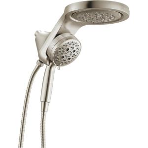 imageDelta 6Setting HydroRain Premium 2in1 Dual Shower Head with ProClean Spray Gold High Pressure Shower Head with Handheld Spray 175 GPM Flow Rate Lumicoat Champagne Bronze 56000CZPRLumicoat Stainless