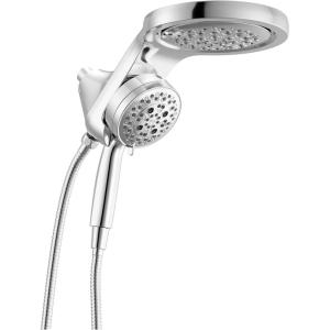 imageDelta 6Setting HydroRain Premium 2in1 Dual Shower Head with ProClean Spray Gold High Pressure Shower Head with Handheld Spray 175 GPM Flow Rate Lumicoat Champagne Bronze 56000CZPRLumicoat Chrome