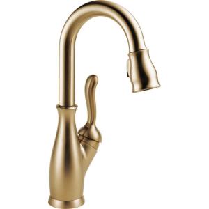 imageDelta 9678TDST Leland Deck Mounted Single Handle PullDown Bar Faucet with Touch Clean Touch2O MagnaTite Docking and Diamond Seal Technology  SpotShield StainlessChampagne Bronze
