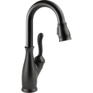 imageDelta 9678TDST Leland Deck Mounted Single Handle PullDown Bar Faucet with Touch Clean Touch2O MagnaTite Docking and Diamond Seal Technology  SpotShield StainlessVenetian Bronze