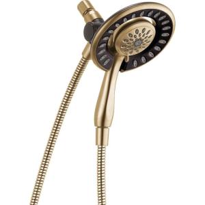 imageDelta Faucet 4Spray TouchClean In2ition 2in1 Dual Hand Held Shower Head with Hose Champagne Bronze 58065CZChampagne Bronze