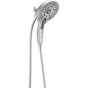 imageDelta Faucet 5Spray In2ition 2in1 Dual Hand Held Shower Head with Hose H2Okinetic Handheld Shower Head with Magnetic Docking Chrome Handheld Shower Heads Chrome 58620PR25PKLumicoat Chrome