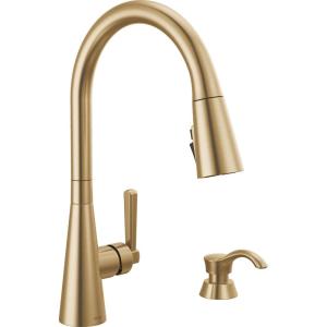 imageDelta Faucet Boyd Kitchen Faucet with Soap Dispenser Kitchen Faucets with Pull Down Sprayer Gold Kitchen Sink Faucet with Magnetic Docking Spray Head Champagne Bronze 19893ZCZSDDSTChampagne Bronze