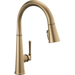 imageDelta Faucet Emmeline Gold Kitchen Faucet Touch Touch Kitchen Faucets with Pull Down Sprayer Kitchen Sink Faucet Delta Touch2O Technology Lumicoat Champagne Bronze 9182TCZPRDSTLumicoat Champagne Bronze