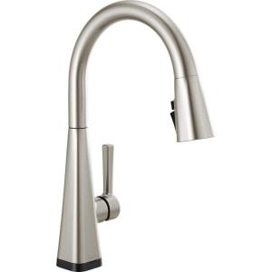 imageDelta Faucet Lenta Voice Touchless Kitchen Faucet Black with Pull Down Sprayer Smart Faucet Alexa and Google Assistant Voice Activated Kitchen Sink Faucet Matte BlackSpotShield Stainless