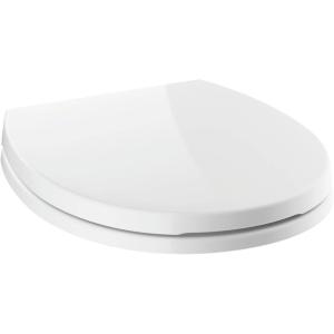 imageDelta Faucet Morgan Round Front SlowClose White Toilet Seat with NonSlip Seat Bumpers White 801903WH