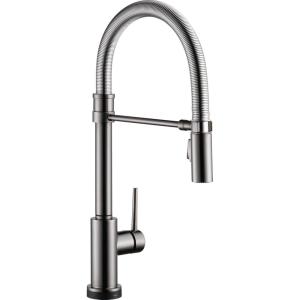 imageDelta Faucet Trinsic Pro VoiceIQ SingleHandle Touch Kitchen Sink Faucet with Pull Down Sprayer Alexa and Google Assistant Voice Activated Smart Home Black Stainless