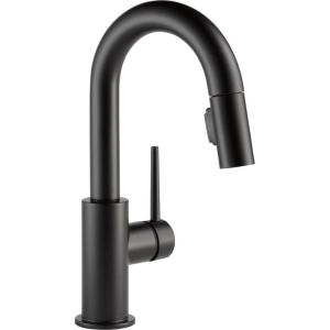 imageDelta Faucet Trinsic Touch Bar Faucet with Touchless Technology Bar Faucet with Pull Down Sprayer Gold Bar Sink Faucet Prep Sink Faucet Wet Bar Faucet Champagne Bronze 9959TLCZDSTMatte Black