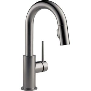 imageDelta Faucet Trinsic Touch Bar Faucet with Touchless Technology Bar Faucet with Pull Down Sprayer Gold Bar Sink Faucet Prep Sink Faucet Wet Bar Faucet Champagne Bronze 9959TLCZDSTBlack Stainless