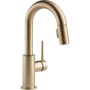 imageDelta Faucet Trinsic Touch Bar Faucet with Touchless Technology Bar Faucet with Pull Down Sprayer Gold Bar Sink Faucet Prep Sink Faucet Wet Bar Faucet Champagne Bronze 9959TLCZDSTChampagne Bronze
