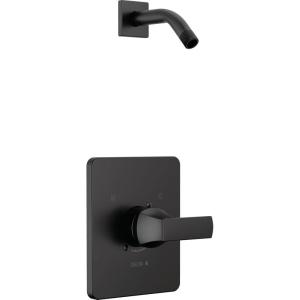 imageDelta Faucet Velum 14 Series SingleFunction Gold Shower Faucet Set Valve Trim Kit Shower Handle Delta Shower Trim Kit Shower Set Champagne Bronze T14237CZ Valve Not IncludedMatte Black