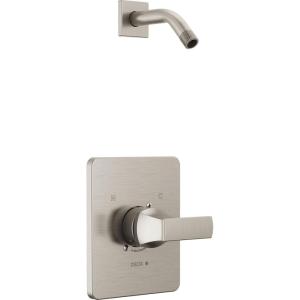 imageDelta Faucet Velum 14 Series SingleFunction Gold Shower Faucet Set Valve Trim Kit Shower Handle Delta Shower Trim Kit Shower Set Champagne Bronze T14237CZ Valve Not IncludedStainless