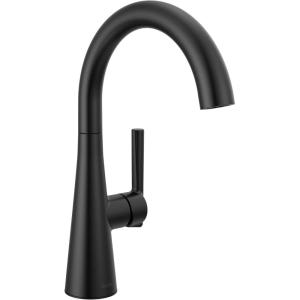 imageDelta Modern Matte Black Single Hole Bar Sink Faucet Single Handle Prep Sink Faucet Matte Black 14882LFBL
