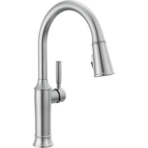 imageDelta Renaldi Kitchen Faucet with Pull Down Sprayer Brushed Nickel Kitchen Sink Faucet Delta ProClean Lumicoat Champagne Bronze 9184TLCZPRDSTArctic Stainless