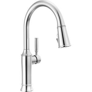 imageDelta Renaldi Kitchen Faucet with Pull Down Sprayer Brushed Nickel Kitchen Sink Faucet Delta ProClean Lumicoat Champagne Bronze 9184TLCZPRDSTChrome