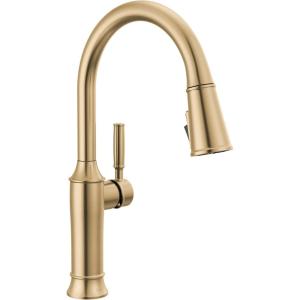 imageDelta Renaldi Kitchen Faucet with Pull Down Sprayer Brushed Nickel Kitchen Sink Faucet Delta ProClean Lumicoat Champagne Bronze 9184TLCZPRDSTLumicoat Champagne Bronze