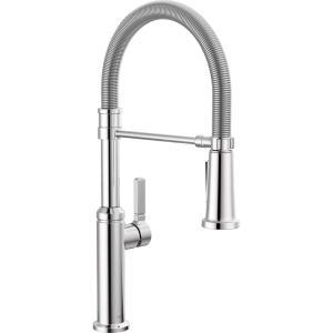 imageDelta Rhett Pro Style Commercial Kitchen Faucet with Pull Down Sprayer Brushed Nickel Single Hole Kitchen Sink Faucet Single Handle Stainless 18829SSDSTChrome