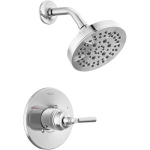 imageDelta T14235 Saylor Monitor 14 Series Single Function Pressure Balanced Shower Only  Less RoughIn Valve  Matte BlackChrome