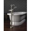 imageDELTA FAUCET Cassidy FloorMount Freestanding Tub Filler with Hand Held Shower Stainless T4797SSFLLHP Valve and Handle Sold Separately