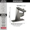 imageDelta Faucet 543KSPRMPUDST Trillian Lavatory Lumicoat Black Stainless