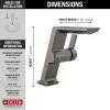 imageDelta Faucet 699KSPRDST Pivotal Single Hole Lumicoat Black Stainless