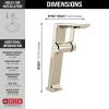 imageDelta Faucet 799PNPRDST Pivotal Single Hole Lumicoat Polished Nickel