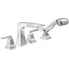 imageDelta Faucet Ashlyn Roman Tub Faucet with Hand Shower  T4764SS  Bathtub Faucet with Handles ampamp Hand Shower  Stainless Valve Sold SeparatelyChrome