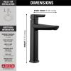 imageDelta Faucet Galeon Single Hole Bathroom Faucet Chrome Bathroom Faucets for Sink 1 Hole Single Handle Bathroom Sink Faucet Diamond Seal Technology Lumicoat Chrome 671PRDSTMatte Black