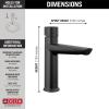 imageDelta Faucet Galeon Single Hole Bathroom Faucet Chrome Bathroom Faucets for Sink 1 Hole Single Handle Bathroom Sink Faucet Diamond Seal Technology Lumicoat Chrome 573PRMPUDSTMatte Black