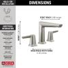 imageDelta Faucet Galeon Widespread Bathroom Faucet 3 Hole Brushed Nickel Bathroom Faucet for Bathroom Sink Bathroom Sink Faucet Diamond Seal Technology Lumicoat Stainless 3571SSPRMPUDSTLumicoat Stainless